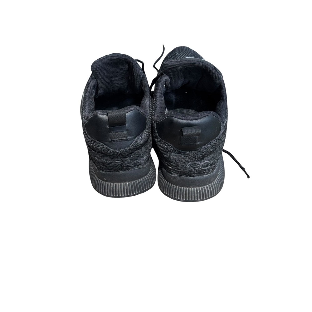 Conzuri CNZI LR Black Knit Men's Lace Up Low Top Athletic Sneakers Rubber Sole - Picture 7 of 10